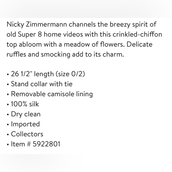 Zimmermann Super Eight Tie Neck Floral Print Silk Tank - Picture 14 of 15